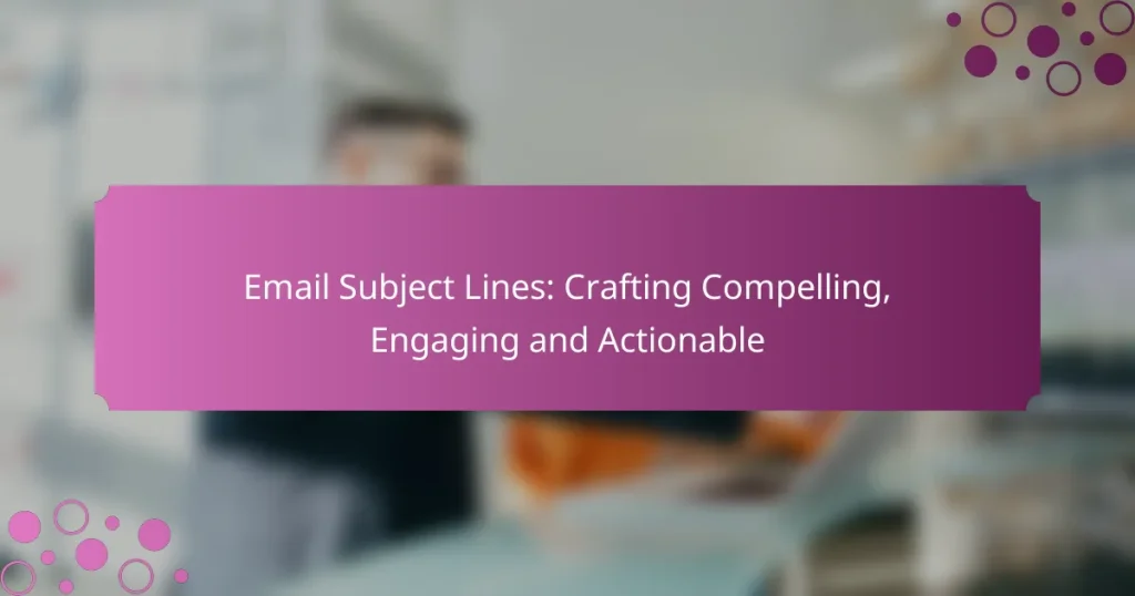 Líneas de Asunto de Email: Creando Atractivas, Atractivas y Accionables