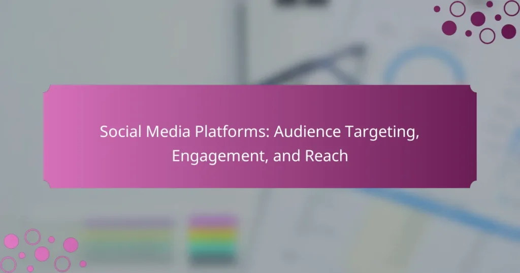 Plataformas de Redes Sociales: Segmentación de Audiencia, Compromiso y Alcance