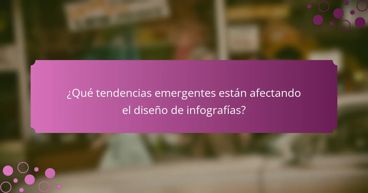 ¿Qué tendencias emergentes están afectando el diseño de infografías?